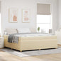 JUNG Vida Bettrahmen mit Matratze Creme 200 x 200 cm Stoff