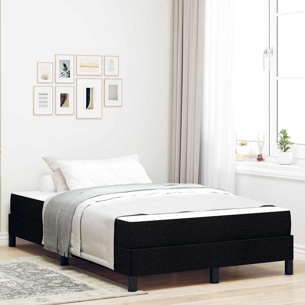 JUNG Vida Boxspringbett mit Matratze Schwarz 120 x 200 cm Stoff