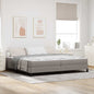 JUNG Vida Boxspringbett mit Matratze Taupe 200 x 200 cm Stoff