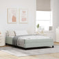 JUNG Vida Boxspringbett mit Matratze Hellgrau 140 x 190 cm Stoff