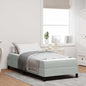JUNG Vida Boxspringbett mit Matratze Hellgrau 90 x 220 cm Stoff