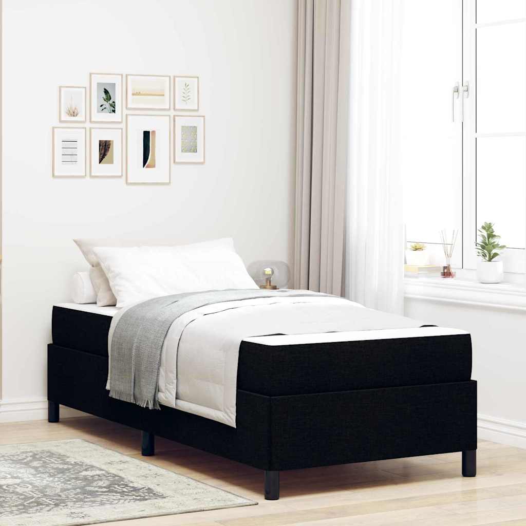 JUNG Vida Boxspringbett Schwarz 90 x 200 cm Stoff