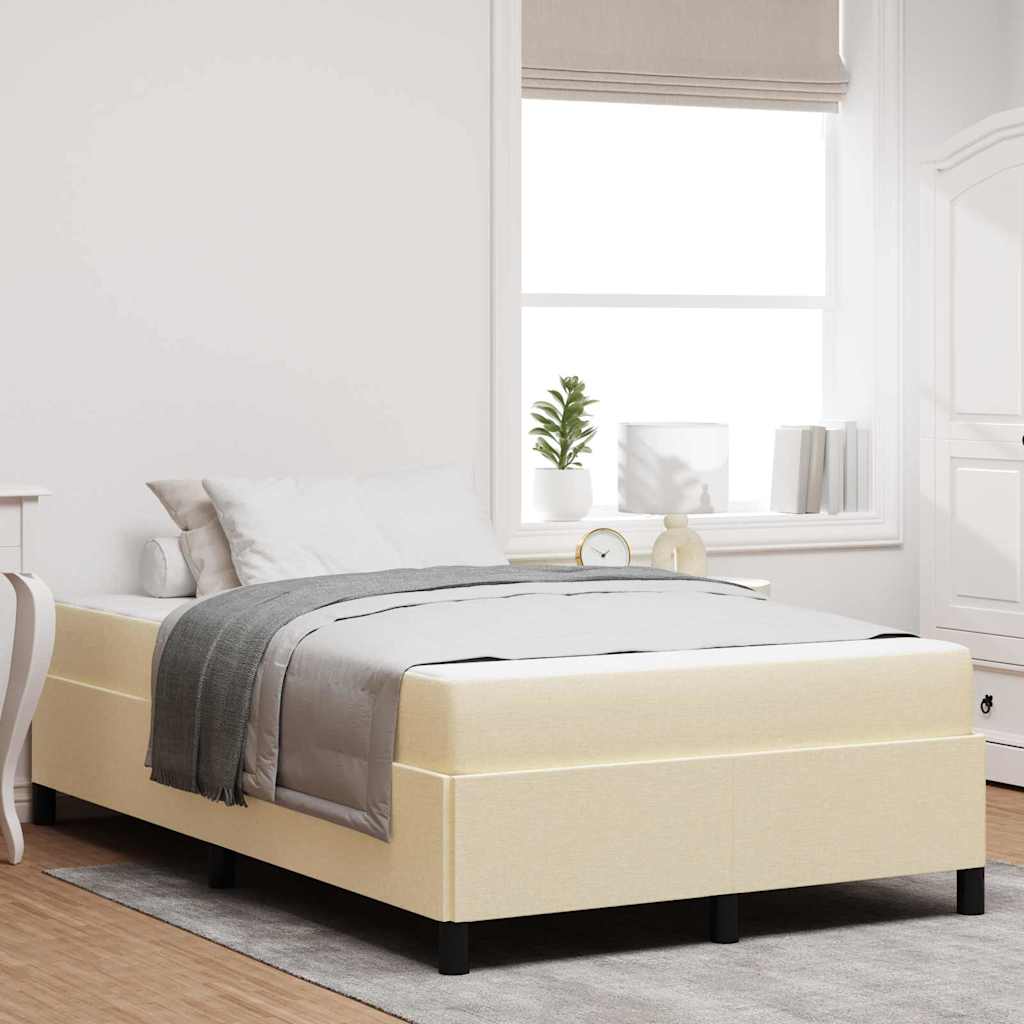 JUNG Vida Boxspringbett Creme 120 x 200 cm Stoff