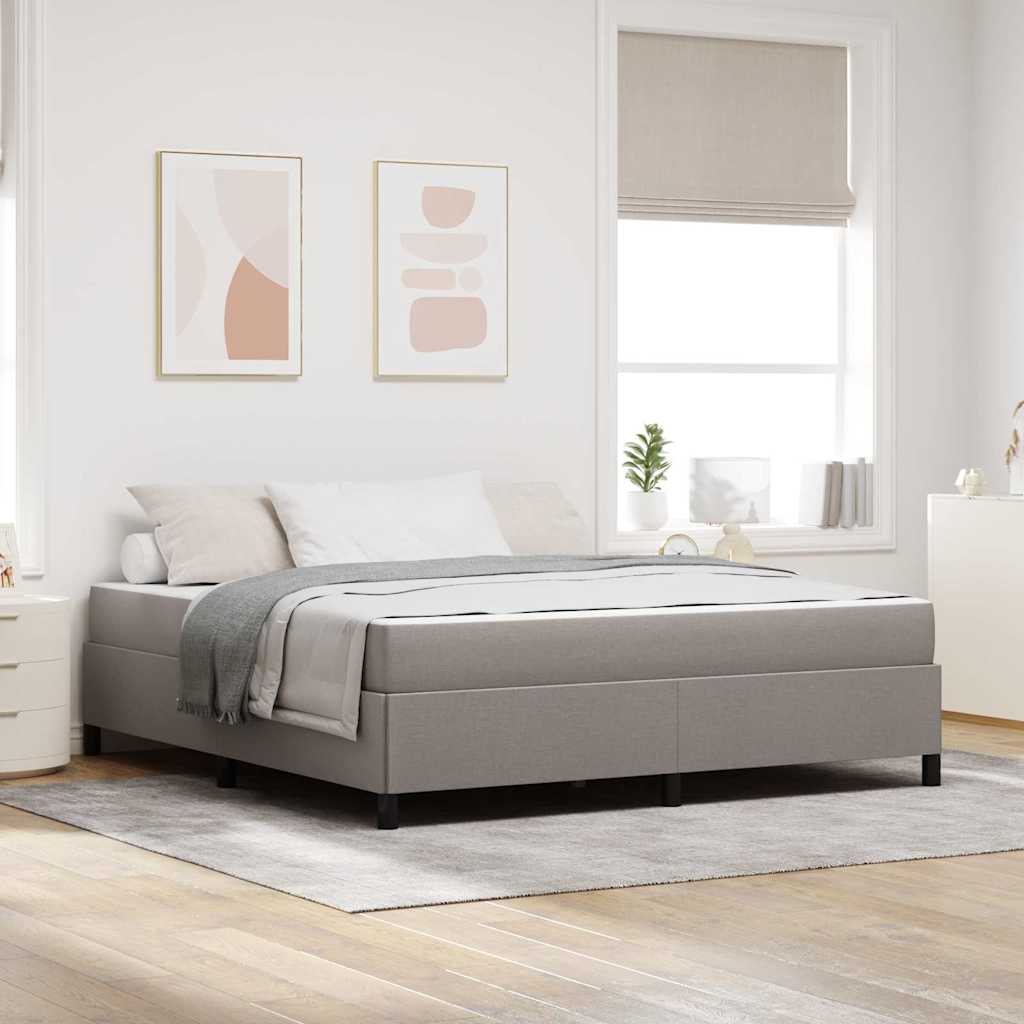 JUNG Vida Boxspringbett Taupe 180 x 200 cm Stoff