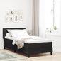 JUNG Vida Boxspringbett mit Matratze Schwarz 190 x 90 cm Polyester