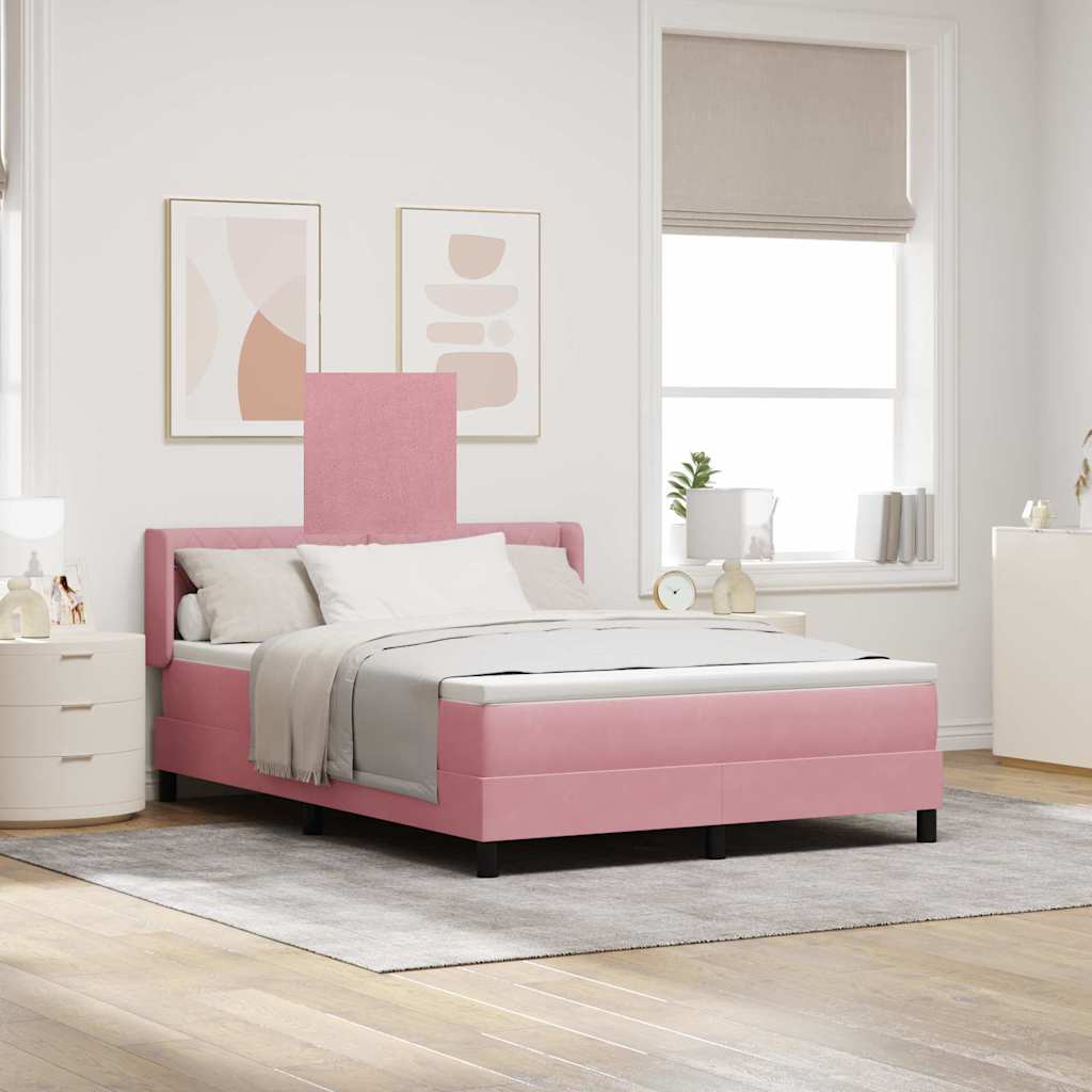 JUNG Vida Boxspringbett mit Matratze Rosa 190 x 140 cm Polyester