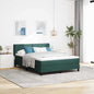 JUNG Vida Boxspringbett mit Matratze Dunkelgrün 200 x 160 cm Polyester