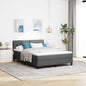 JUNG Vida Boxspringbett mit Matratze Dunkelgrau 140 x 200 cm Stoff