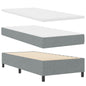 JUNG Vida Boxspringbett mit Matratze mit LED Hellgrau 100 x 200 cm Stoff