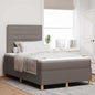 JUNG Vida LED Boxspringbett mit Matratze Taupe 120 x 200 cm Stoff