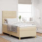JUNG Vida LED Boxspringbett mit Matratze Creme 100 x 200 cm Stoff