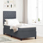 JUNG Vida LED Boxspringbett mit Matratze Dunkelgrau 80 x 200 cm Stoff