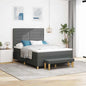 JUNG Vida Boxspringbett mit Matratze Dunkelgrau 140 x 200 cm Stoff