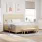 JUNG Vida Boxspringbett mit Matratze Creme 180 x 200 cm Stoff