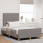 JUNG Vida Bettgestell mit Kopfteil Taupe 120 x 200 cm Stoff
