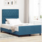 JUNG Vida Boxspringbett mit Kopfteil Dunkelblau 120 x 200 cm Samt