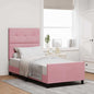 JUNG Vida Boxspringbett mit Kopfteil Rosa 80 x 200 cm Samt