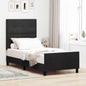 JUNG Vida Boxspringbett mit Kopfteil Schwarz 90 x 200 cm Samt
