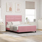 JUNG Vida Boxspringbett mit Kopfteil Rosa 160 x 200 cm Samt