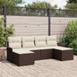 JUNG Vida Gartensofa-set mit Speicher 6 pcs Braun Poly-Rattan