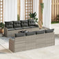 JUNG Vida Garten-Sofa-Set mit Kissen 9 pcs Hellgrau und Dunkelgrau