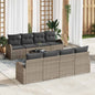 JUNG Vida Gartensofa-set mit Speicher mit Kissen 9 pcs Grau Poly-Rattan