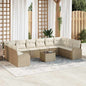 JUNG Vida Gartensofa-set mit Kissen 11 pcs Beige und Creme Poly-Rattan