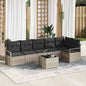 JUNG Vida Gartensofa-set mit Kissen 7 pcs Hellgrau Poly-Rattan