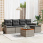 JUNG Vida Gartensofa-set mit Speicher 6 pcs Grau Poly-Rattan