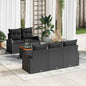 JUNG Vida Gartensofa-set mit Speicher 6 pcs Schwarz Poly-Rattan