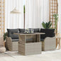 JUNG Vida Gartensofa-set mit Kissen mit Kissen 5 pcs Hellgrau Poly Rattan