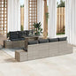 JUNG Vida Gartensofa-set mit Kissen 8 pcs Hellgrau und Dunkelgrau