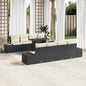 JUNG Vida Gartensofa-set mit Kissen mit Speicher 9 pcs Schwarz und Creme
