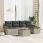 JUNG Vida Gartensofa-set mit Kissen 6 pcs Hellgrau Poly-Rattan