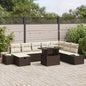 JUNG Vida Garten-Sofa-Set 11 pcs Braun Poly Rattan
