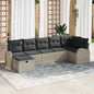 JUNG Vida Gartensofa-set mit Kissen 7 pcs Hellgrau Poly-Rattan