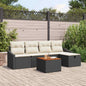 JUNG Vida Gartensofa-set mit Kissen 6 pcs Schwarz Poly Rattan