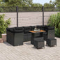 JUNG Vida Gartensofa-set 10 pcs Schwarz Poly-Rattan