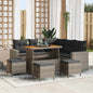 JUNG Vida Gartensofa-set 9 pcs Grau Poly-Rattan