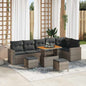 JUNG Vida Gartensofa-set 9 pcs Grau Poly-Rattan