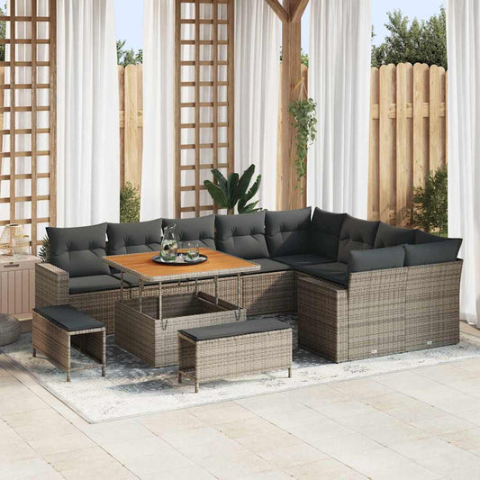 JUNG Vida Gartensofa-set 12 pcs Grau Poly-Rattan