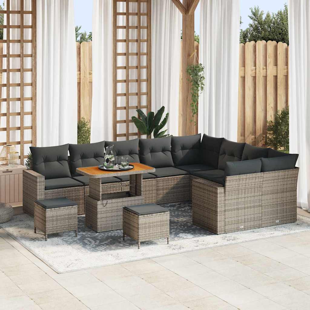 JUNG Vida Gartensofa-set 12 pcs Grau Poly-Rattan