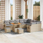 JUNG Vida Gartensofa-set 12 pcs Beige Poly-Rattan