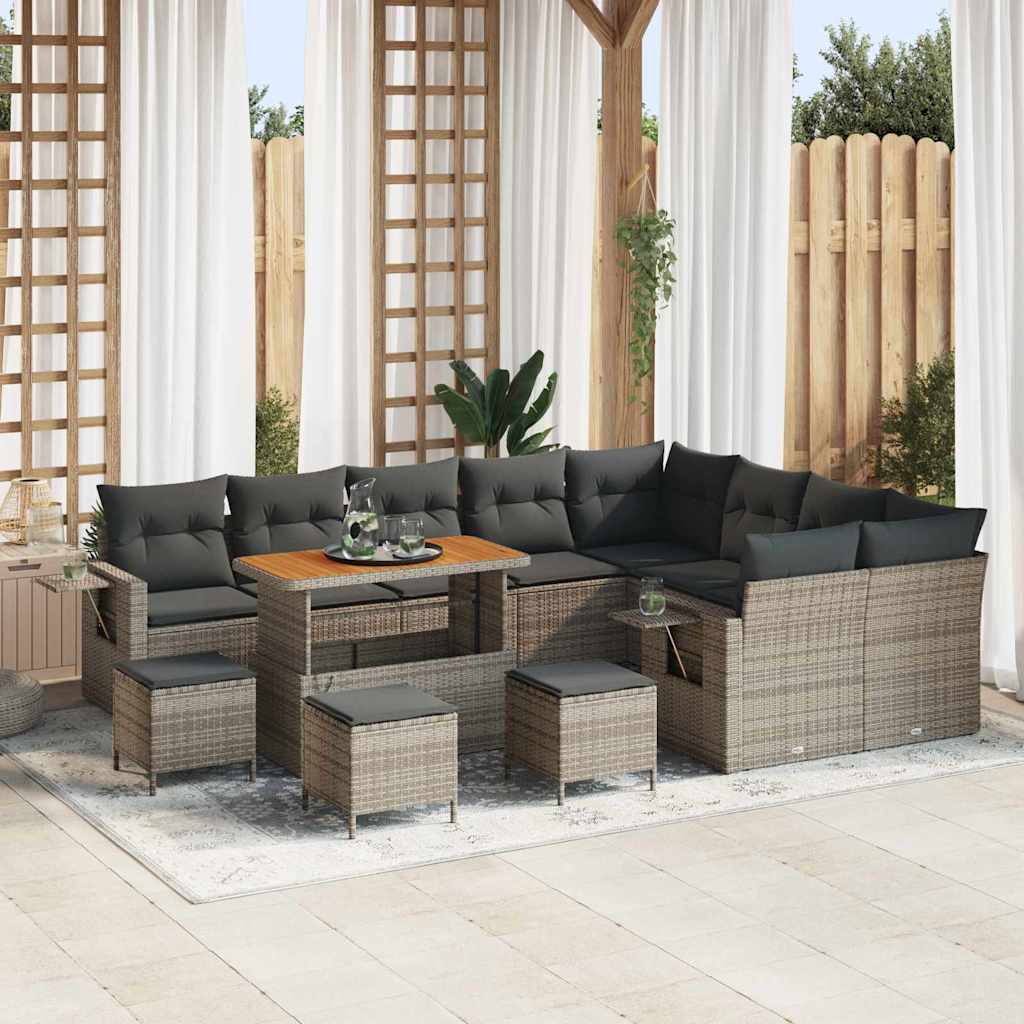 JUNG Vida Gartensofa-set 13 pcs Grau Poly-Rattan