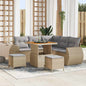 JUNG Vida Gartensofa-set 8 pcs Beige Poly-Rattan