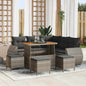 JUNG Vida Gartensofa-set 9 pcs Grau Poly-Rattan