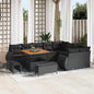 JUNG Vida Gartensofa-set 12 pcs Schwarz Poly-Rattan