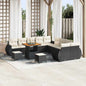 JUNG Vida Gartensofa-set 13 pcs Schwarz Poly-Rattan