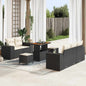 JUNG Vida Gartensofa-set 8 pcs Schwarz Poly-Rattan