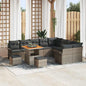 JUNG Vida Gartensofa-set mit Kissen 12 pcs Grau Poly-Rattan